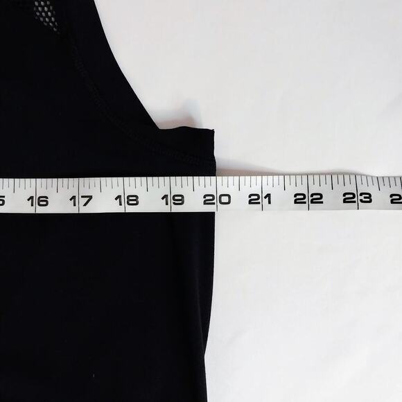90 Degree by Reflex Yoga Top Size Medium Black Mesh Open Back Workout Active - Picture 10 of 11